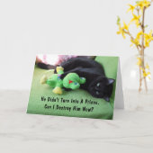 サッシー・キャット&フロギーの友情 カード (黄色い花)