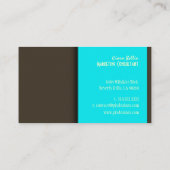 サッシー+トレンディーレトロDIYカラー/ダークチョコレート+アク 名刺 (裏面)