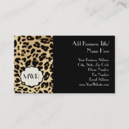 サッシー·レオパード·プリモノグラムのント 名刺