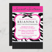 サッシーSweet sixteen招待状 招待状 (正面/裏面)