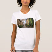 サッシ・ディ・マテーラ イタリア ツツジの階段 Tシャツ (正面)