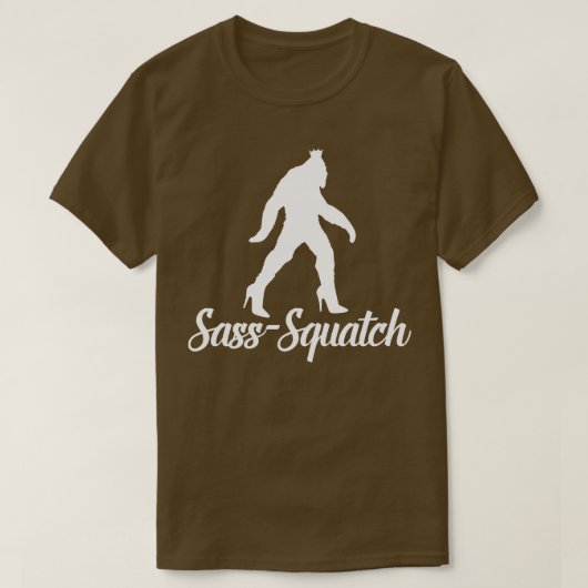 サッスクアッチ白 Tシャツ (デザイン正面)