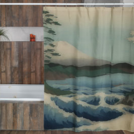 サッタポイントからのシービュー シャワーカーテン