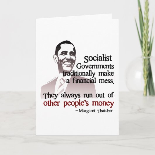 サッチャー社会主義引用文 カード (正面)