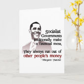 サッチャー社会主義引用文 カード (黄色い花)