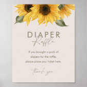 サットンサンフラワーおむつラッフルサイン ポスター (正面)