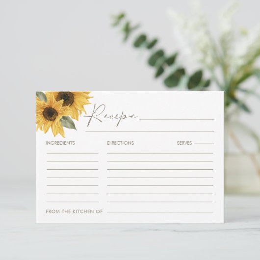 サットン ひまわり レシピカード エンクロージャーカード (スタンド正面)