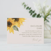 サットン　ひまわり　封筒カード　招待状　挿入紙 エンクロージャーカード (スタンド正面)