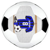 サッパーソナライズされたカージャストライプのージー サッカーボール (回転)