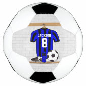 サッパーソナライズされたカージャストライプのージー サッカーボール (正面)