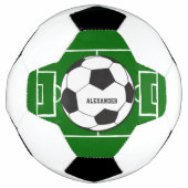 サッパーソナライズされたカーボールと野原 サッカーボール (正面)