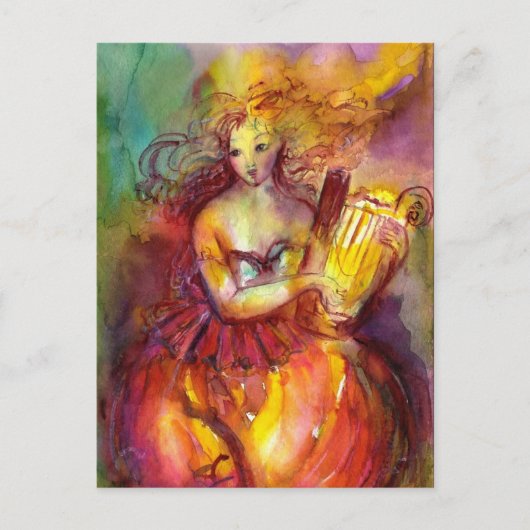 サッフォー、ダンスミュージックと詩 インビテーションポストカード (正面)