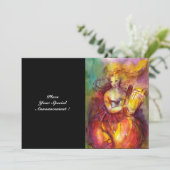 サッフォー、ダンスミュージックと詩、ゴールドスパークル 案内状 (スタンド正面)