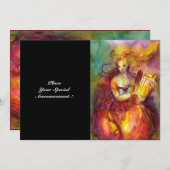 サッフォー、ダンスミュージックと詩、ゴールドスパークル 案内状 (正面/裏面)