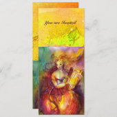 サッフォ ,ダンス ,ミュージック アンド ポエトリー, ゴールド スパークル 招待状 (正面/裏面)