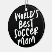 サッ最高のカーの母親の白黒写真のクリスマス セラミックオーナメント (左)