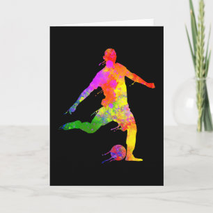 サッ絵を描カー好きのグラフィックサッカー選手、スプラッシュ カード