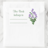 サツマイミの粘着蔵書票 長方形シール (バッグ)