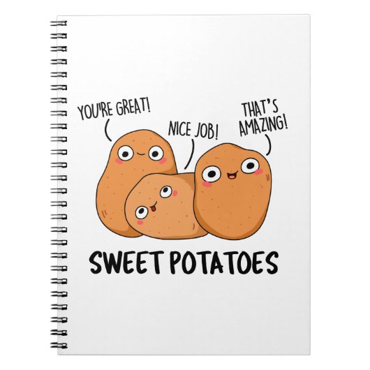 サツマイモおもしろいフードパン ノートブック (正面)