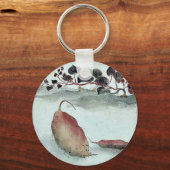 サツマイモで植物が生えている キーホルダー (正面)