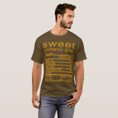サツマイモのパイ栄養の事実感謝祭クリスマス Tシャツ (正面フル)