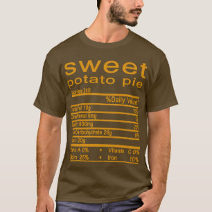 サツマイモのパイ栄養の事実感謝祭クリスマス Tシャツ