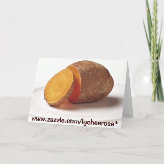 サツマイモの挨拶状 カード (裏面)