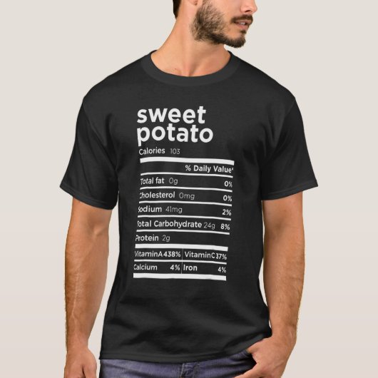サツマイモの栄養事実感謝服 Tシャツ (正面)