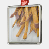 サツマイモは紙袋、終わりで揚がります、 メタルオーナメント (左)