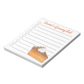 サツマイモパイのスライスパーソナライズされた食料品一覧 ノートパッド (回転)