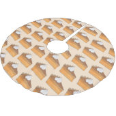 サツマイモパイのソウルフードサザンクリスマス ブラッシュドポリエステルツリースカート (アングル)