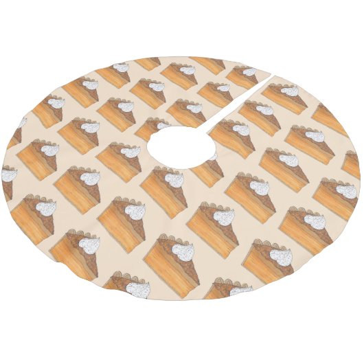 サツマイモパイのソウルフードサザンクリスマス ブラッシュドポリエステルツリースカート (アングル)