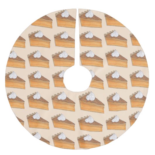 サツマイモパイのソウルフードサザンクリスマス ブラッシュドポリエステルツリースカート (正面)