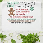 サツマイモパイのレシピ クリスマス キッチンタオル (折り畳み)
