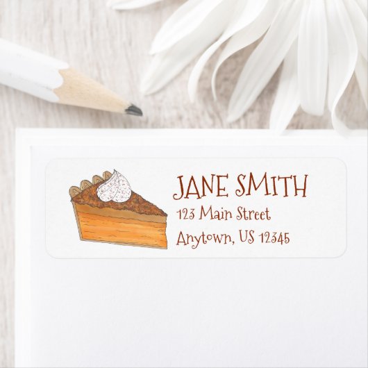 サツマイモパイクリスマスホリデー感謝祭 ラベル (インサイチュ)