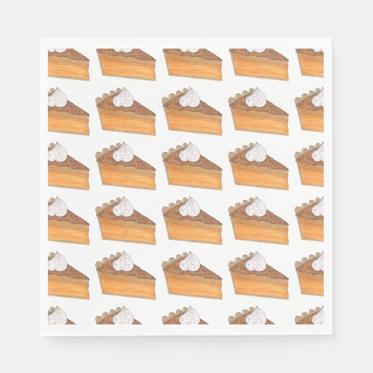 サツマイモパイスライスのクリスマスディナーホリデー スタンダードランチョンナプキン (正面)