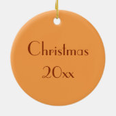 サツマイモパイ切りクリスマスソウルフードデザート セラミックオーナメント (裏面)