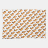 サツマイモパイ切りクリスマス感謝祭フード キッチンタオル (横)