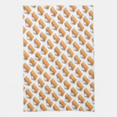 サツマイモパイ切りクリスマス感謝祭フード キッチンタオル (縦)