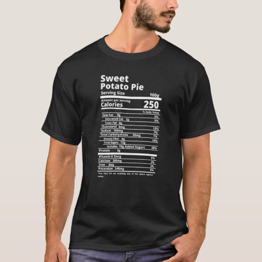 サツマイモパイ栄養ファクト食品の感謝祭 Tシャツ (正面)