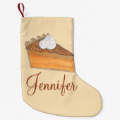 サツマイモパーソナライズされたパイのクリスマスデザート スモールクリスマスストッキング (正面)