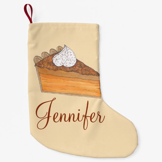サツマイモパーソナライズされたパイのクリスマスデザート スモールクリスマスストッキング (正面)