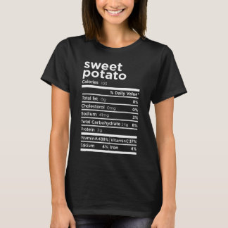 サツマイモ栄養ファクトおもしろい感謝祭 Tシャツ