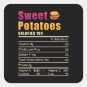 サツマイモ栄養 スクエアシール (正面)