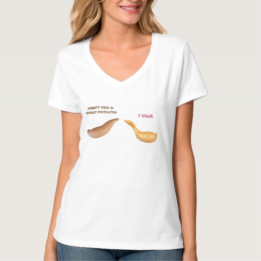 サツマイモ?悪いプーンを言う Tシャツ (正面)