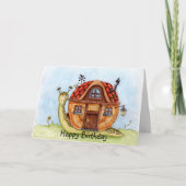 サツムリとハウスオンバックウォーター色誕生日 カード (正面)
