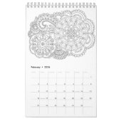 サティの着色のカレンダー2018年 カレンダー (2月 2026)