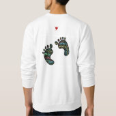 サティの練習の単語イメージ前部及び背部 スウェットシャツ (裏面)