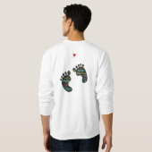 サティの練習の単語イメージ前部及び背部 スウェットシャツ (裏面フル)