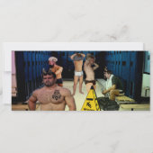 サティーズロッカールームカスタムパーティの招待状 招待状 (裏面)